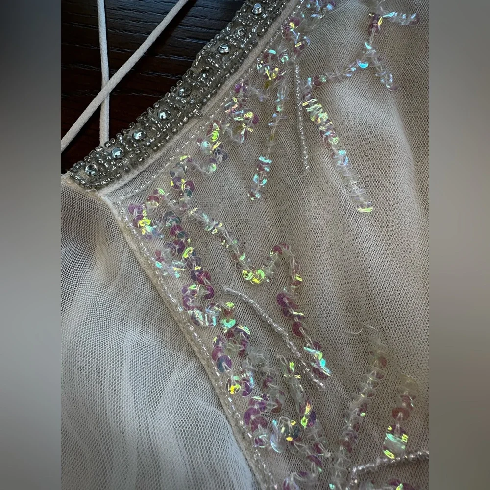 Free People Golden Light Embellished Fairy Top Small - Picture 5 of 9